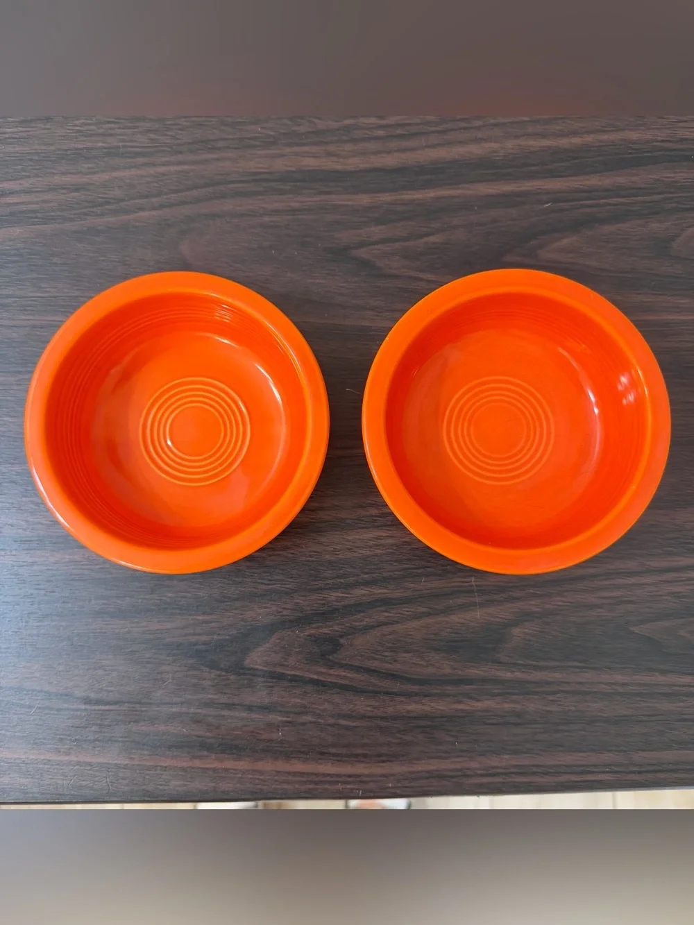 Vintage Fiesta HLC Orange Cereal Bowls Set of 2 Fiesta Ware USA 6” Bowl